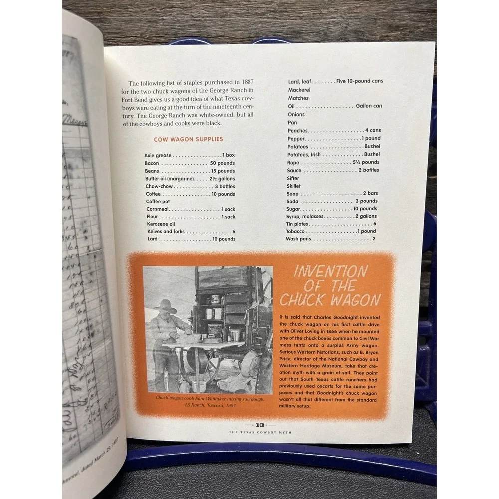 The Texas Cowboy Cookbook: A‎ History in Recipes and Photos first edition PB